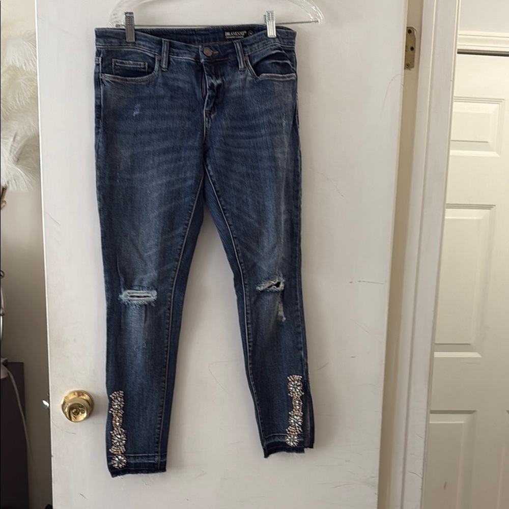 Blue Distressed Women's Jeans